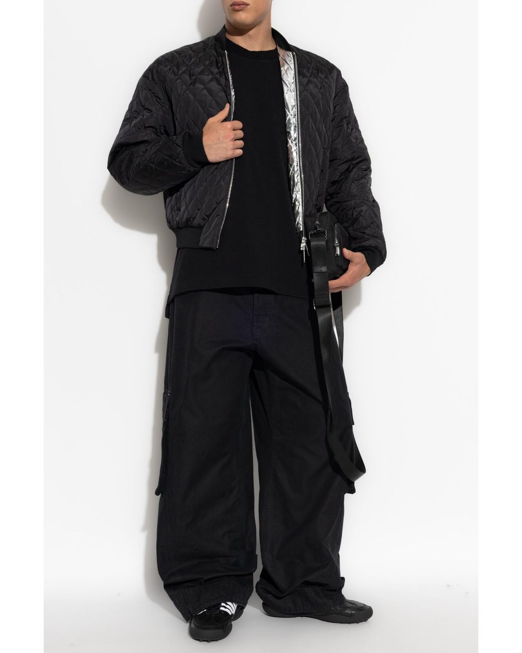DSquared² Black Quilted Jacket for men