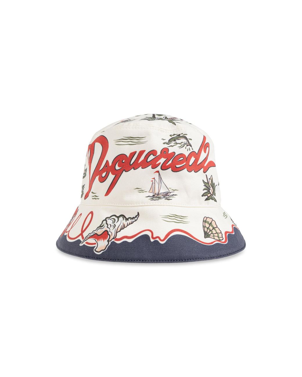 DSquared² Red Hat With Print for men