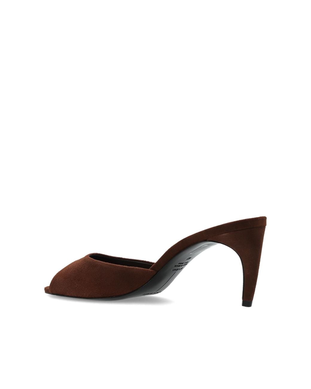 Black Suede Studio Brown Suede Heeled Mules "Jazz"