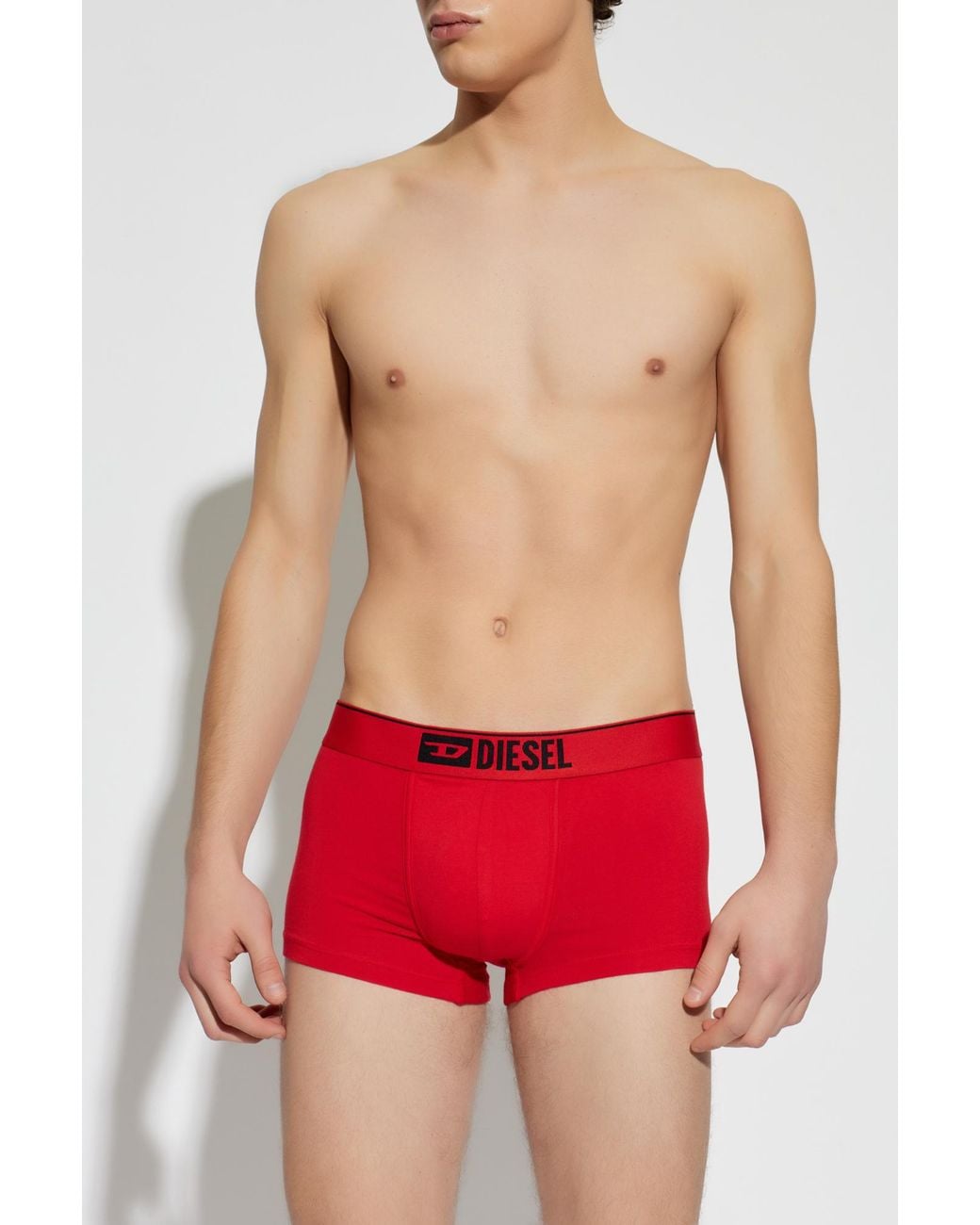DIESEL Red Three-Pack Of Boxer Briefs 'Damien-Gft' for men
