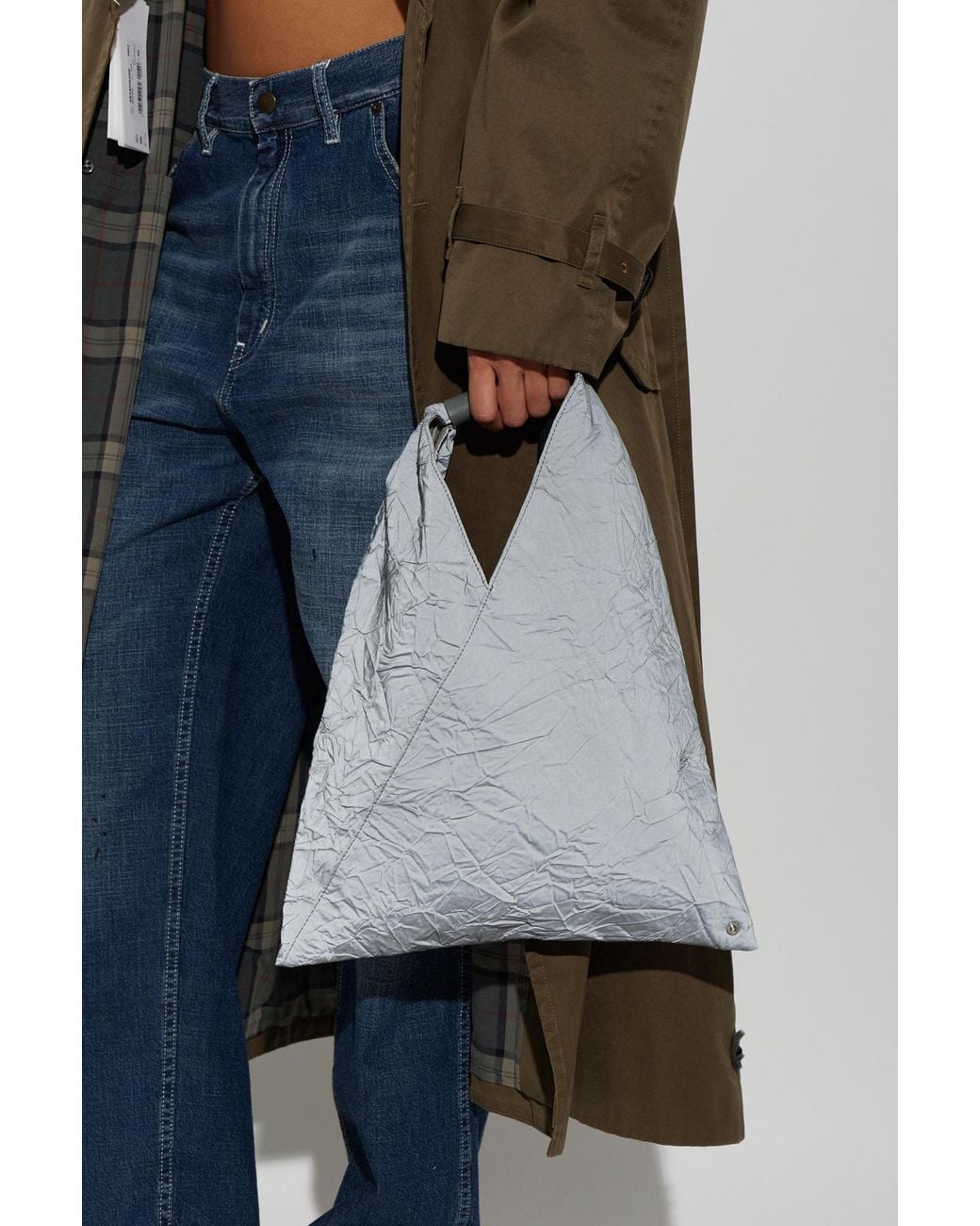 MM6 by Maison Margiela Gray Reflective Bag