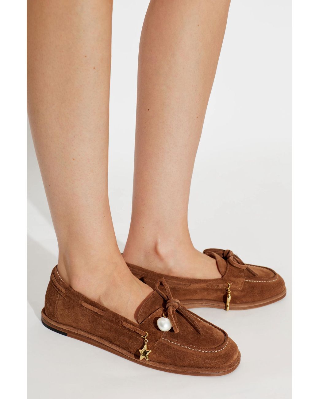Agl Attilio Giusti Leombruni Brown "Charmy" Suede Loafers