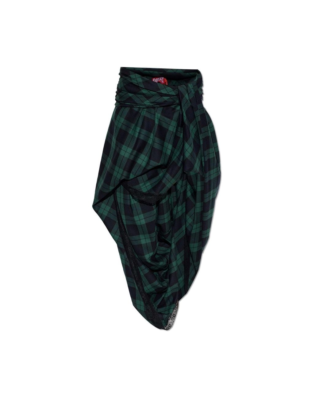 DIESEL Green Wool Skirt 'O-Winny'