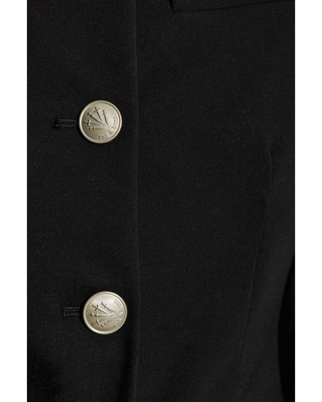 Rag & Bone Black Jacket With Stand-Up Collar