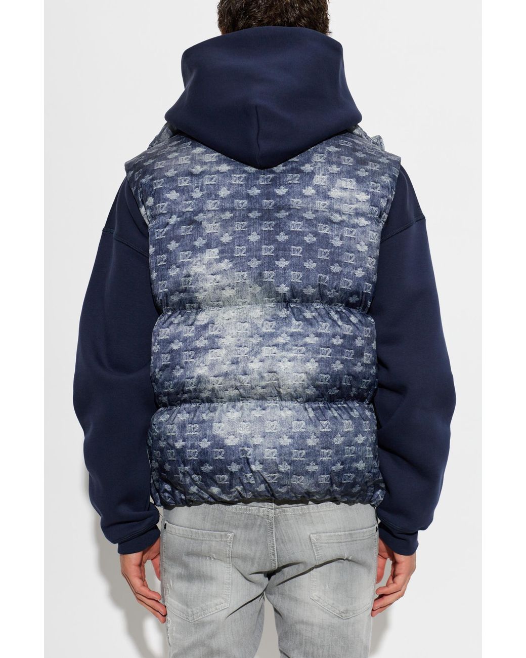DSquared² Blue Quilted Vest for men