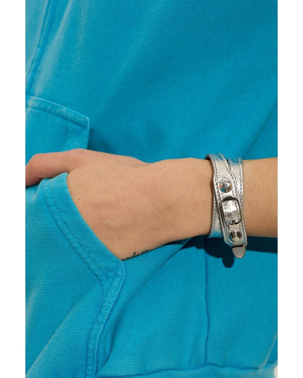 Balenciaga Metallic Leather Bracelet