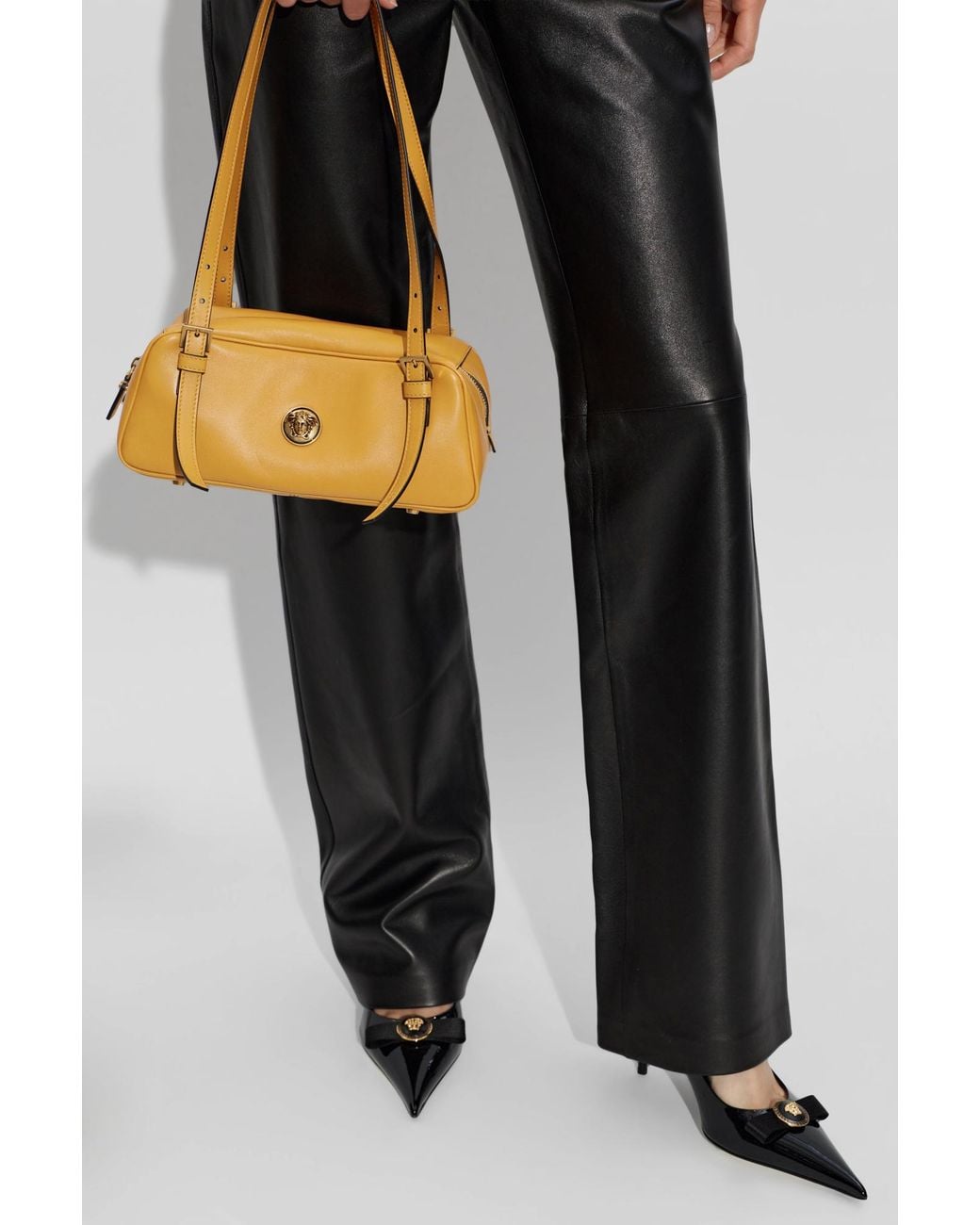 Versace Metallic Shoulder Bag 'Small' With Medusa Head