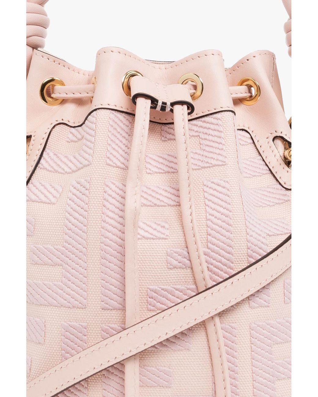 Fendi 'mon Tresor Mini' Bucket Bag in Pink | Lyst