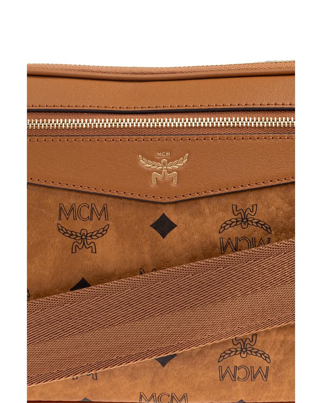 MCM Blue Shoulder Bag With Monogram for men