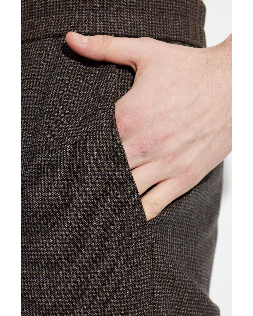 Paul Smith White Plaid Patterned Trousers for men