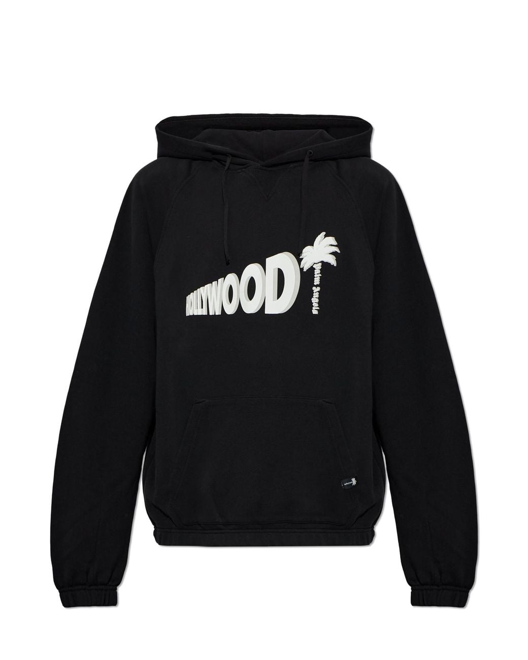Palm Angels Black Cotton Printed Sweatshirt for men