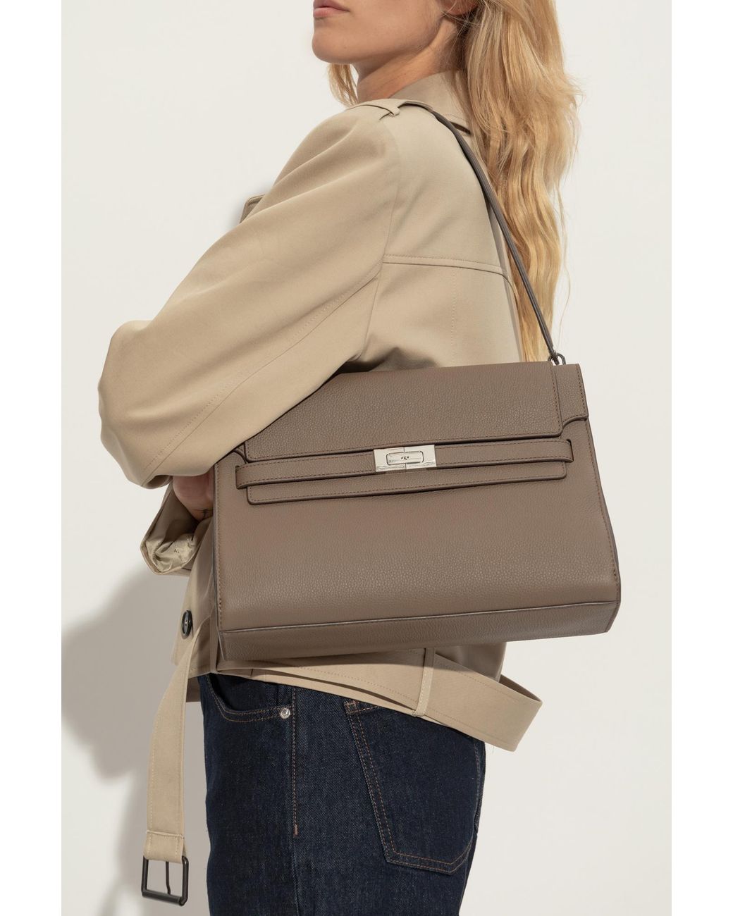 Tory Burch Brown Shoulder Bag 'Lee Radziwill Large'