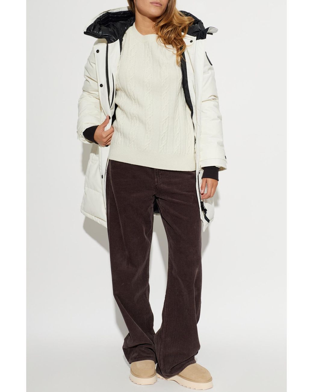 Canada Goose White Wool Sweater 'Habel Crew'