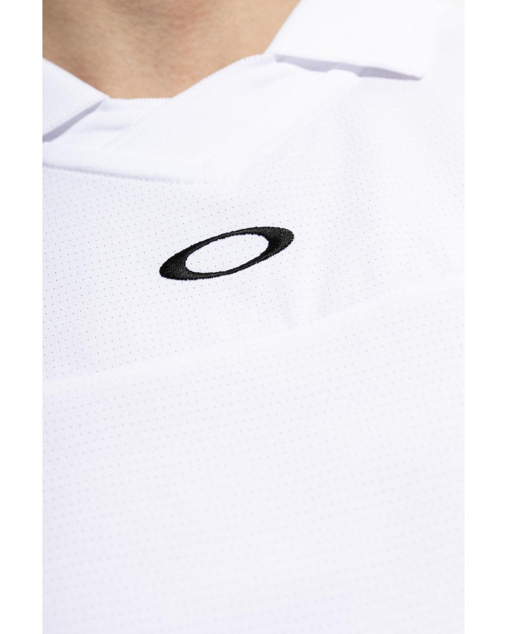 Oakley White T-Shirt With A Collar for men