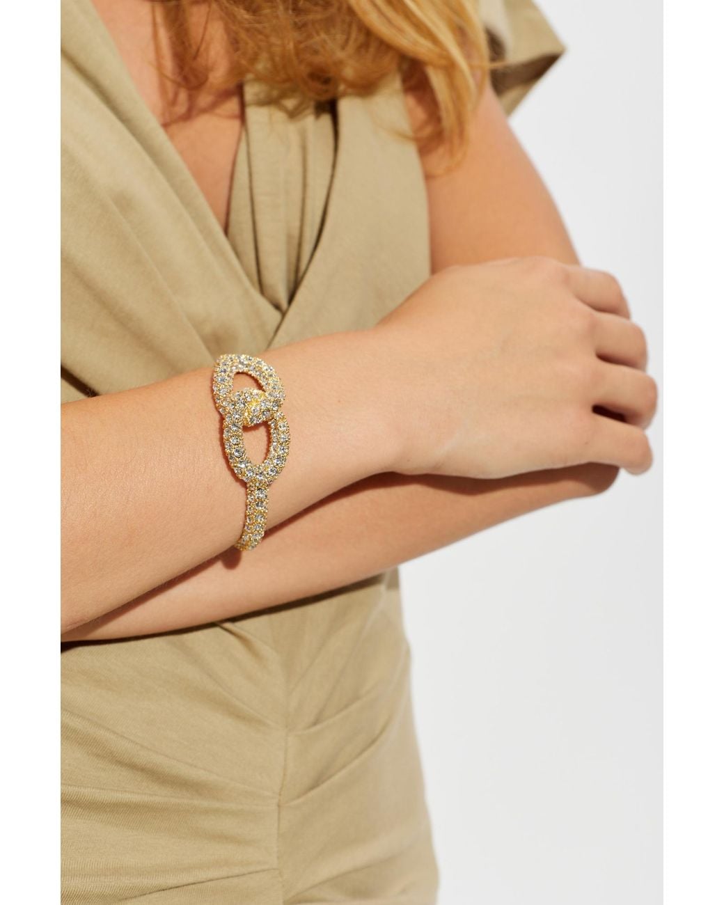 Isabel Marant White Bracelet With Crystals