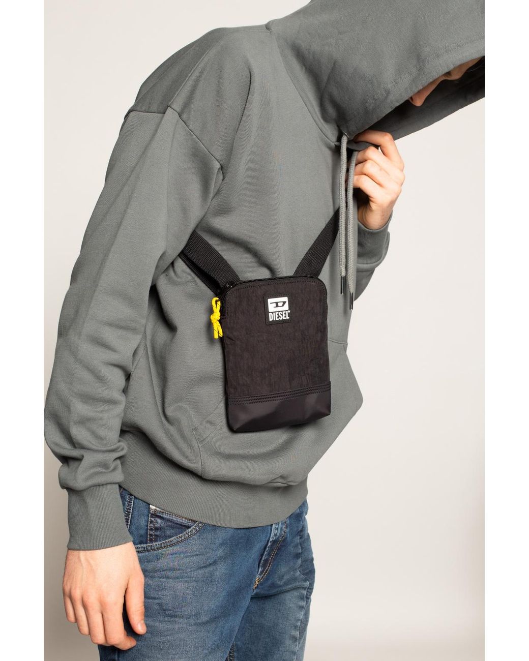 DIESEL Shoulder 'vyga' Bag With Logo in Black for Men | Lyst