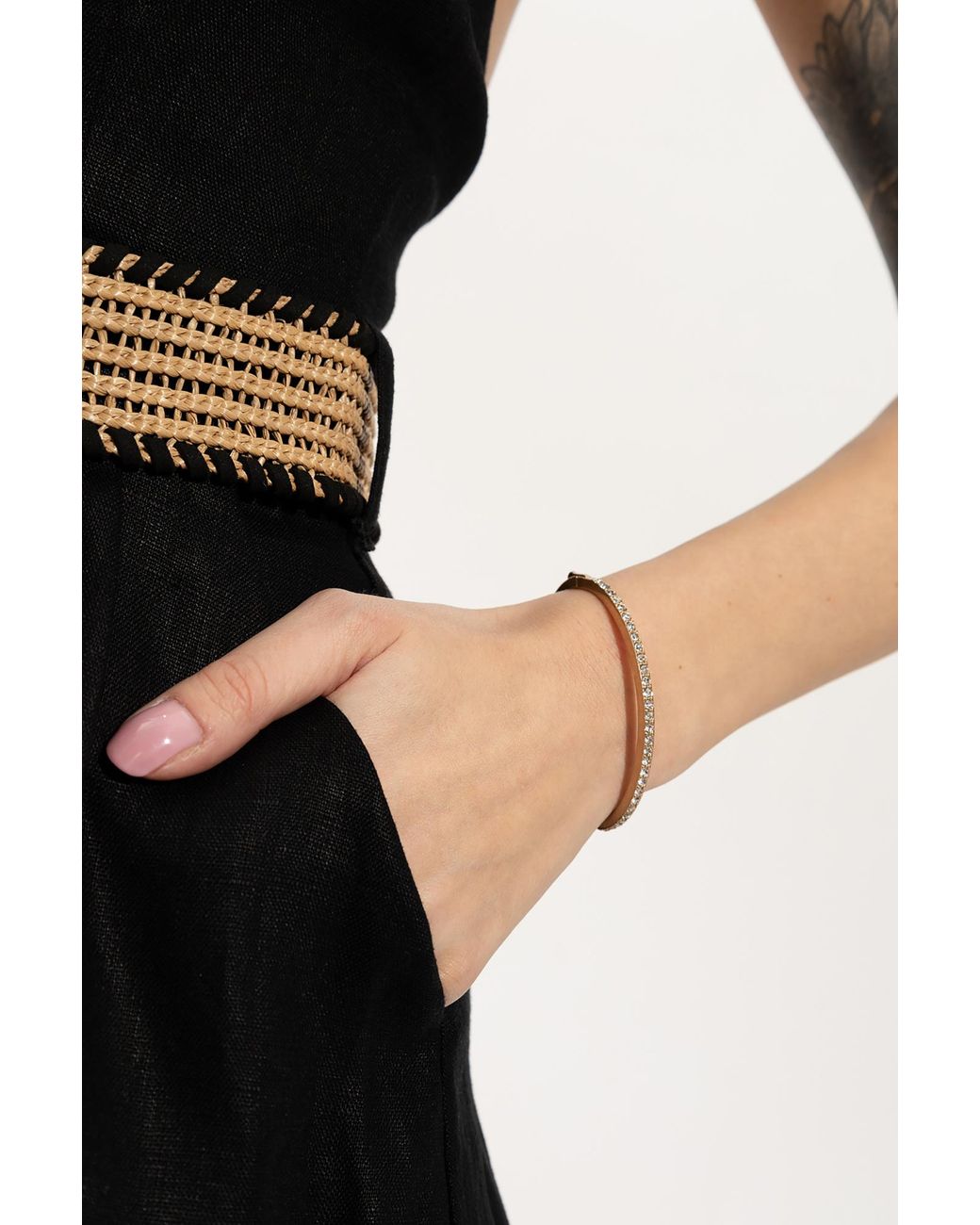 AllSaints Black Brass Bracelet