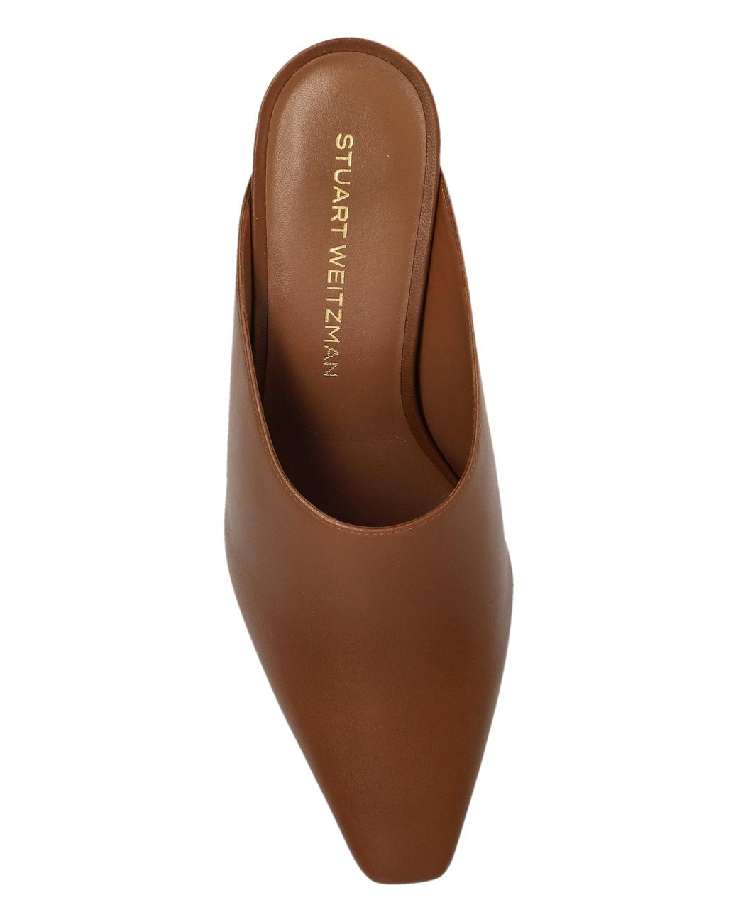Stuart Weitzman Brown Heeled Mules "Stassi"
