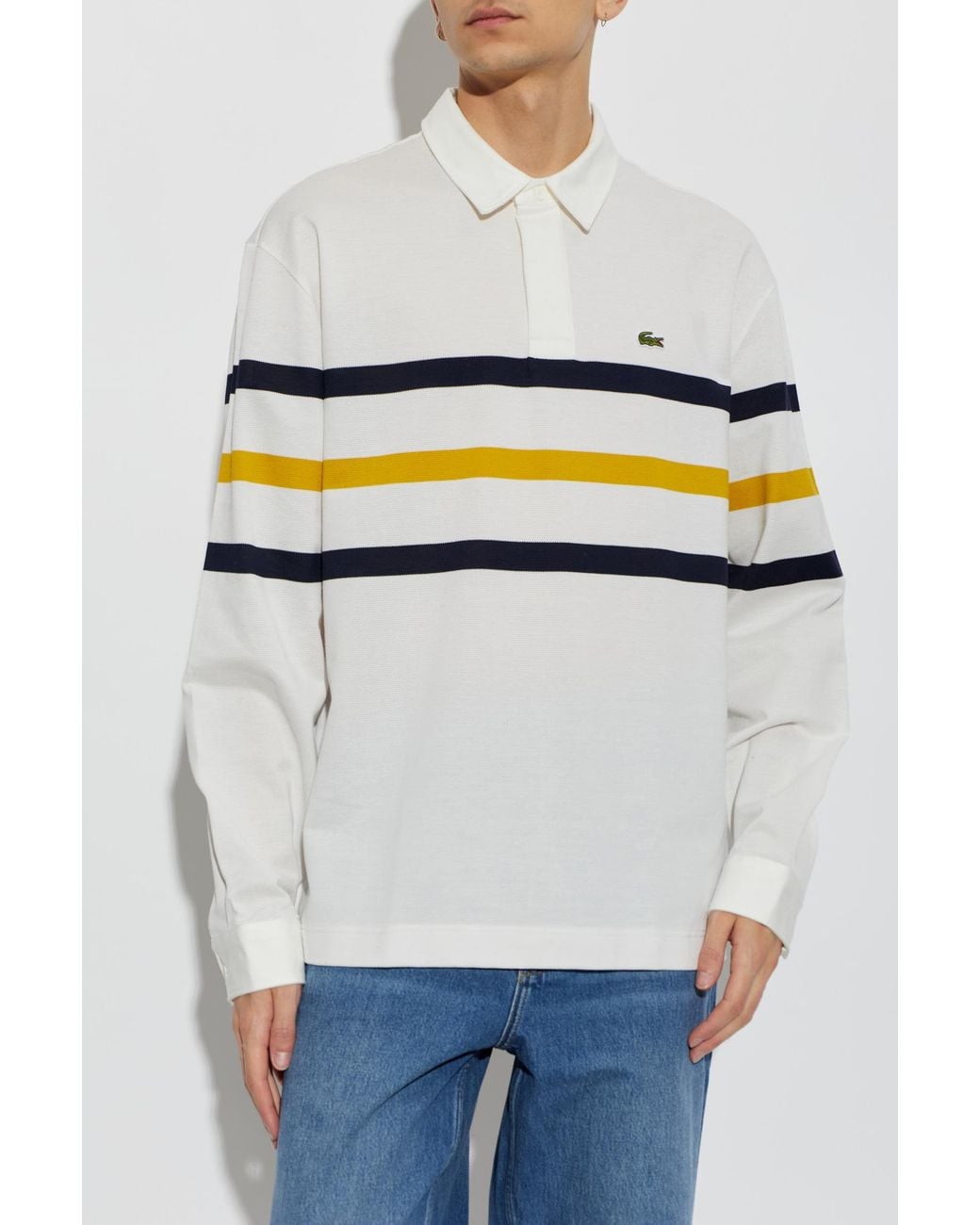 Lacoste Blue Polo Shirt With Logo Patch for men