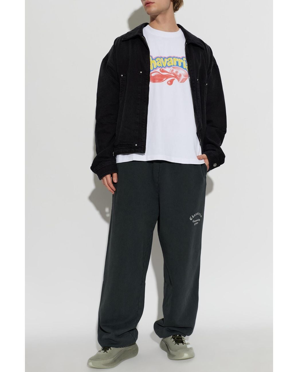 Willy Chavarria Black 'Os Chavarria Community Center Buffalo' Sweatpants for men