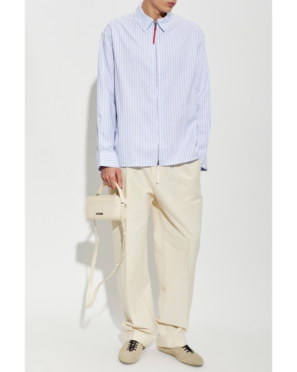 Jacquemus Blue Cotton 'Flash' Shirt for men