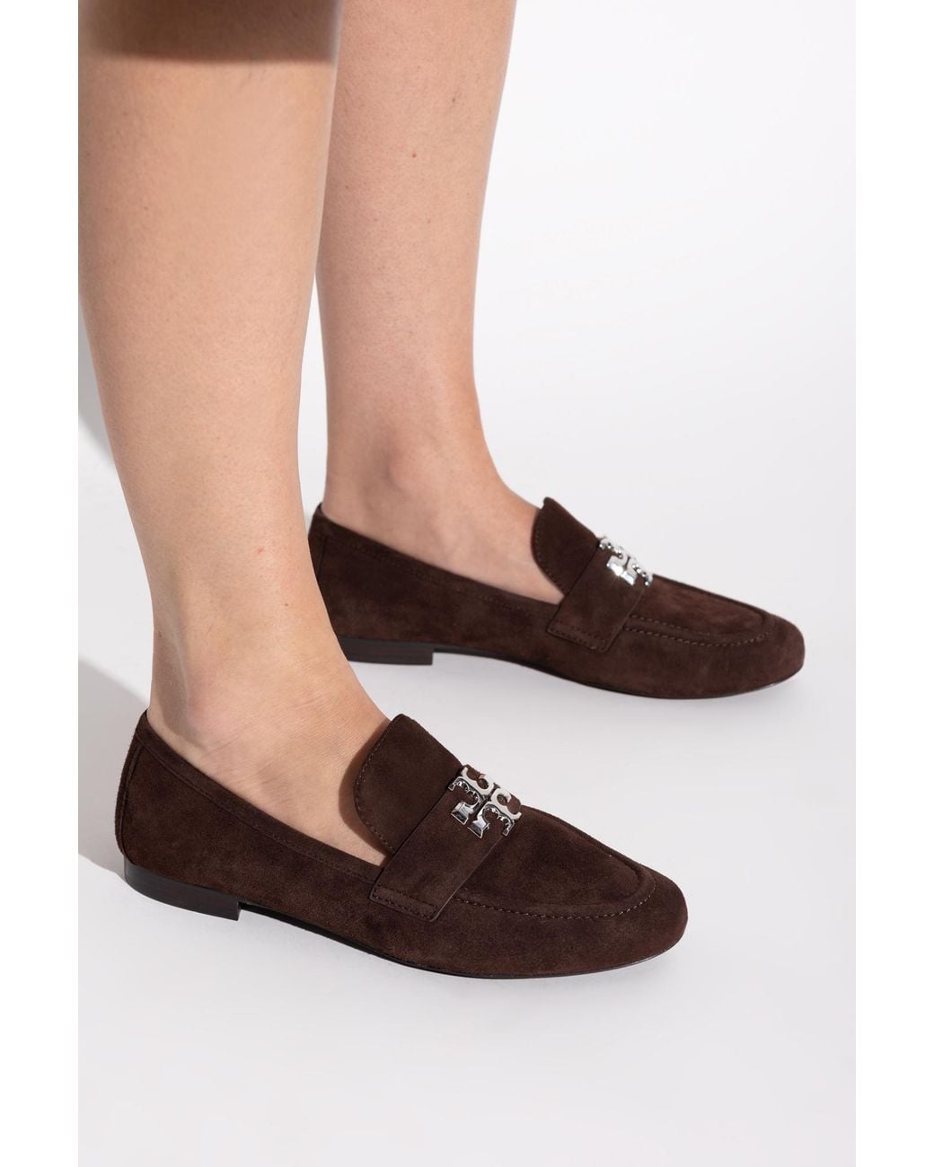 Tory Burch Brown Suede Loafers