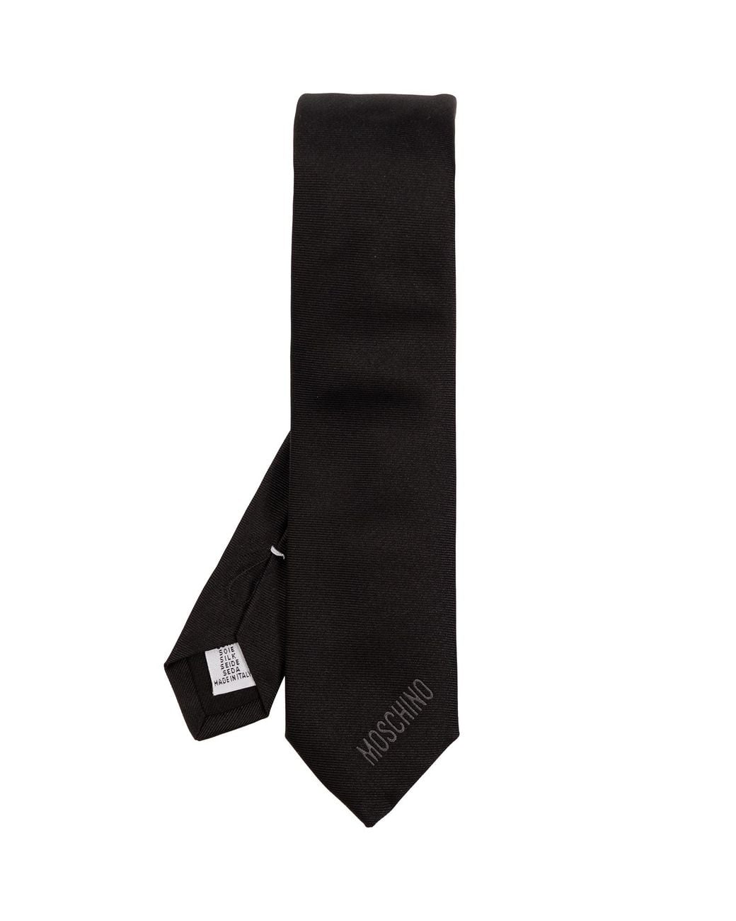 Moschino Black Silk Tie for men