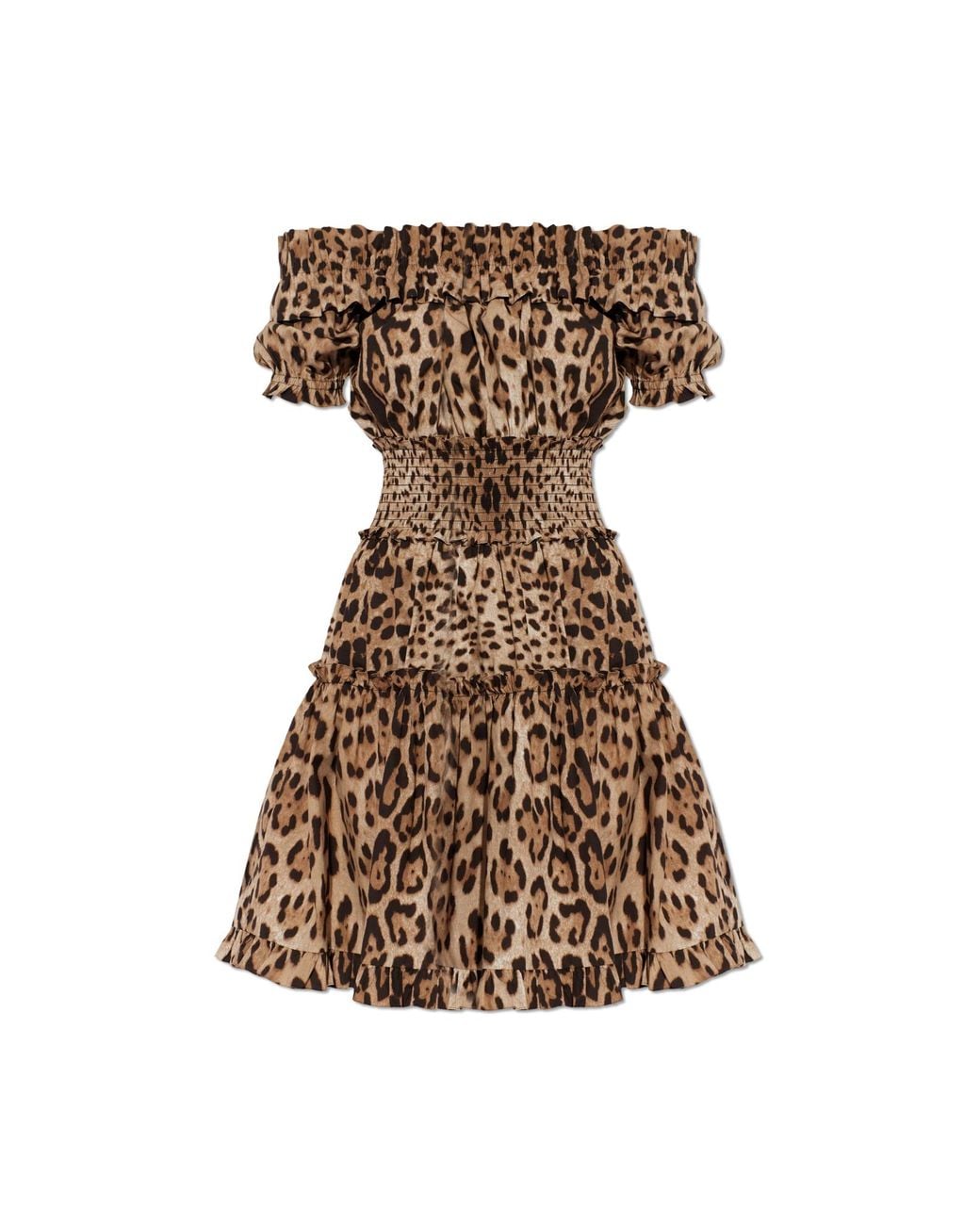Dolce & Gabbana Brown Animal Print Dress