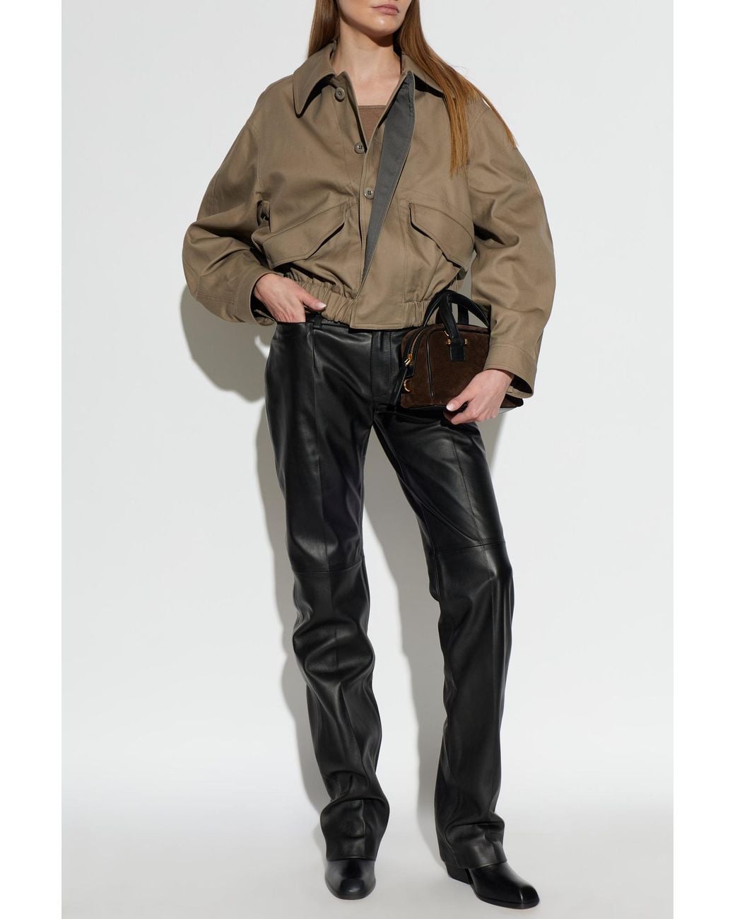 Lemaire Brown Cotton Jacket With Pockets