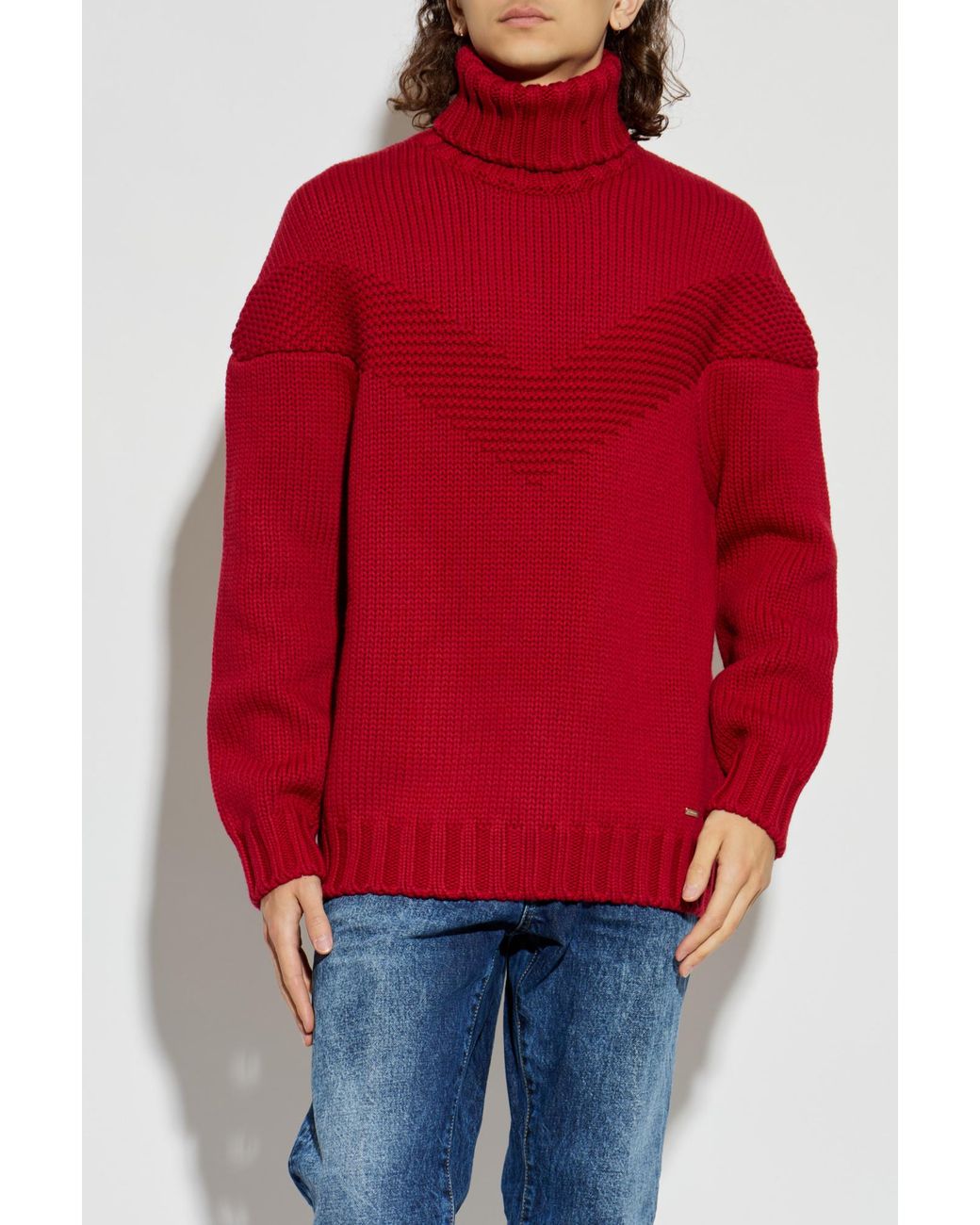 DSquared² Red Wool Turtleneck for men