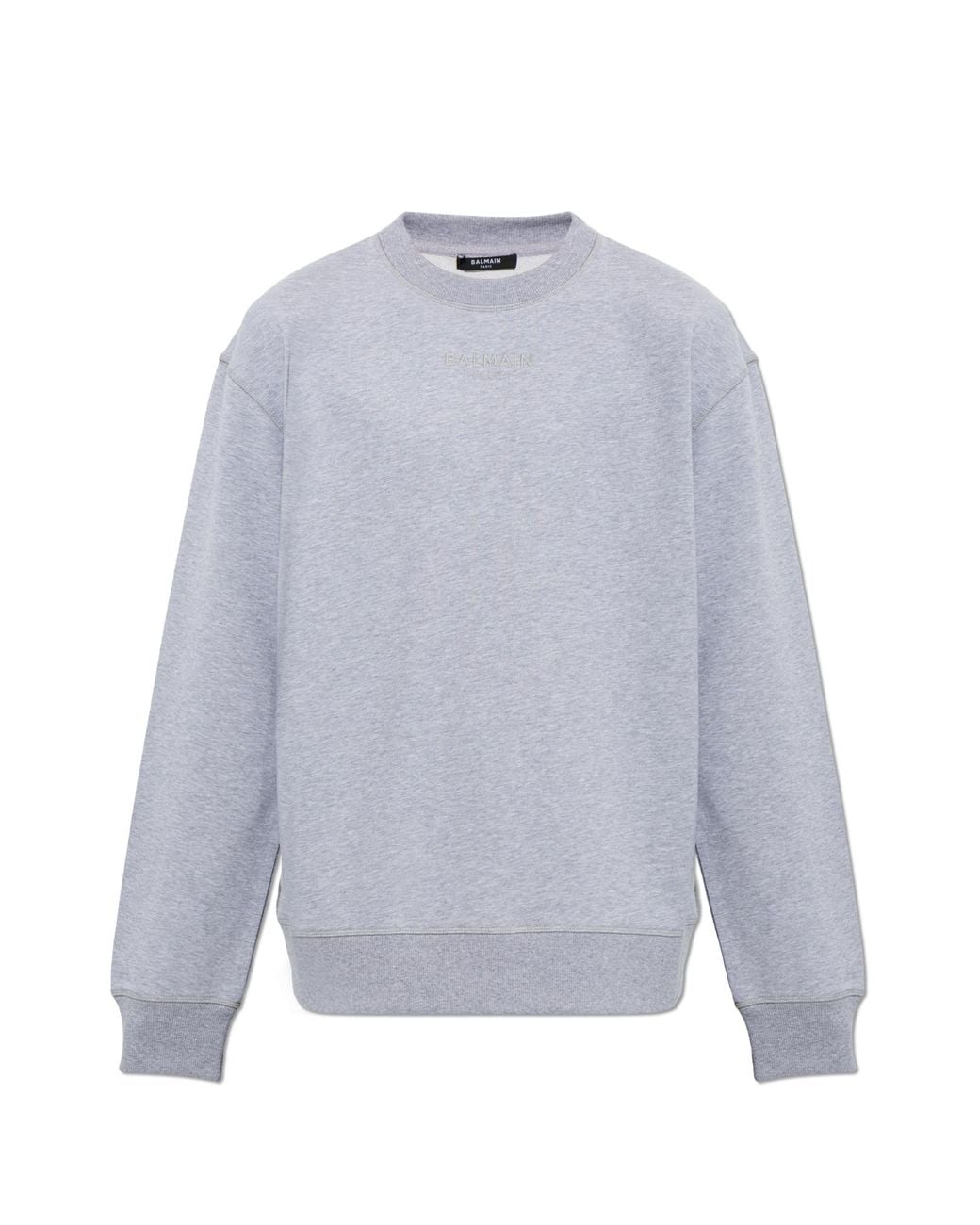 Balmain Gray Sweatshirt With Logo for men