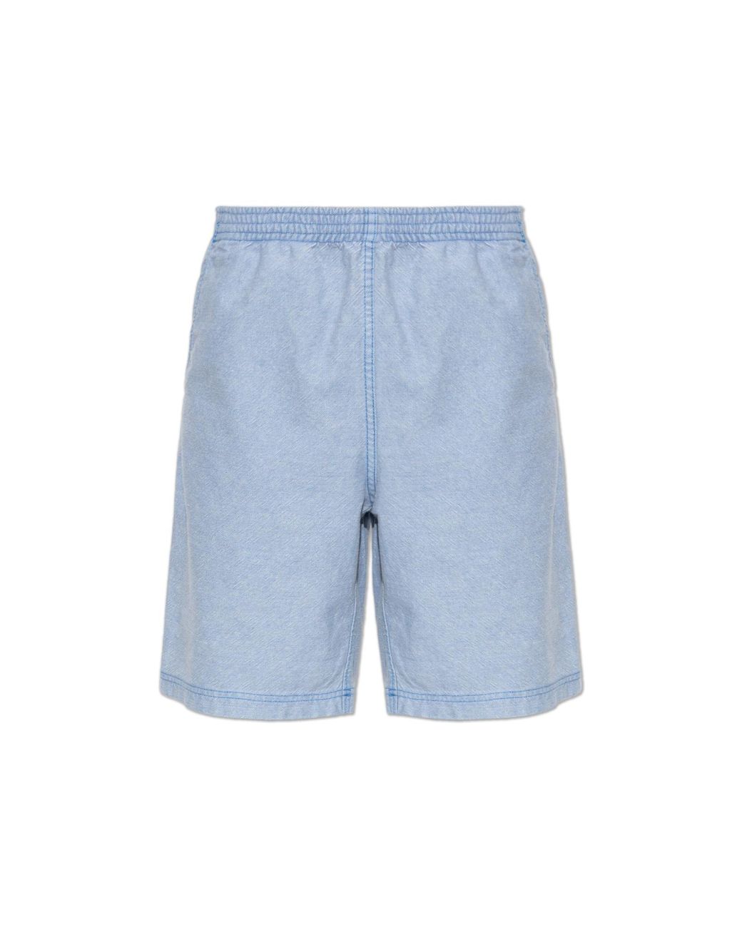 American Vintage Blue Shorts With Patch for men