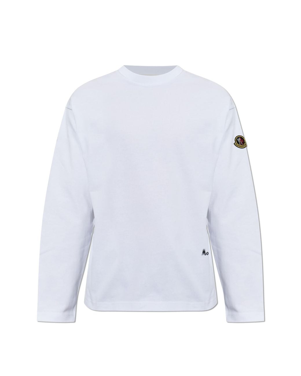 Moncler White Logo Long-Sleeve T-Shirt for men