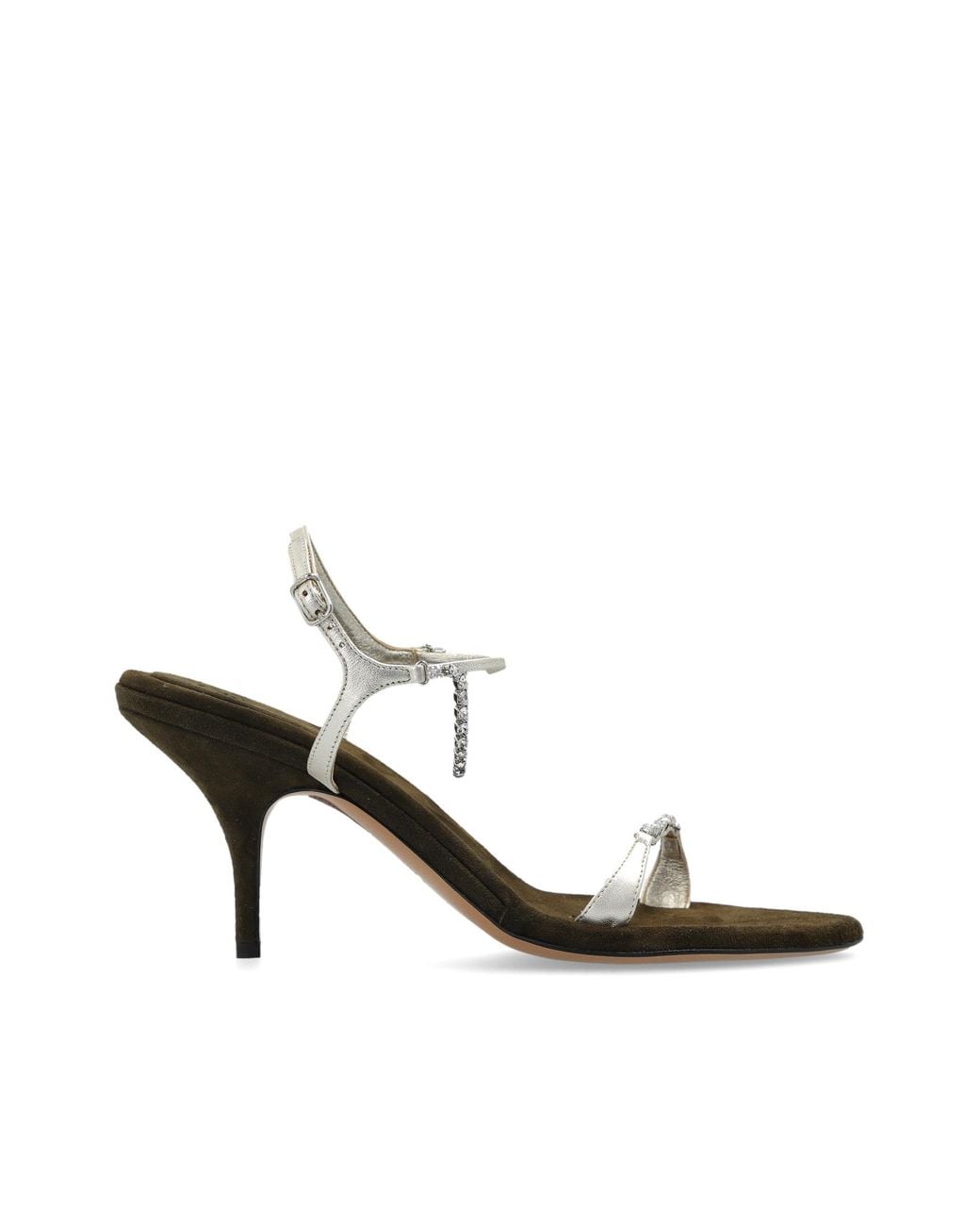 Chloé White 'Zia' Heeled Sandals