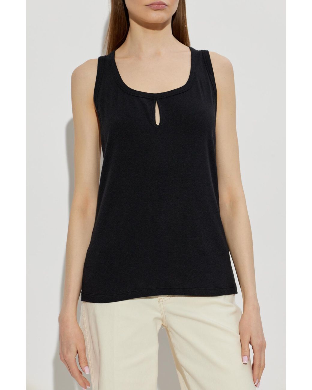 Victoria Beckham Black Top With Draping