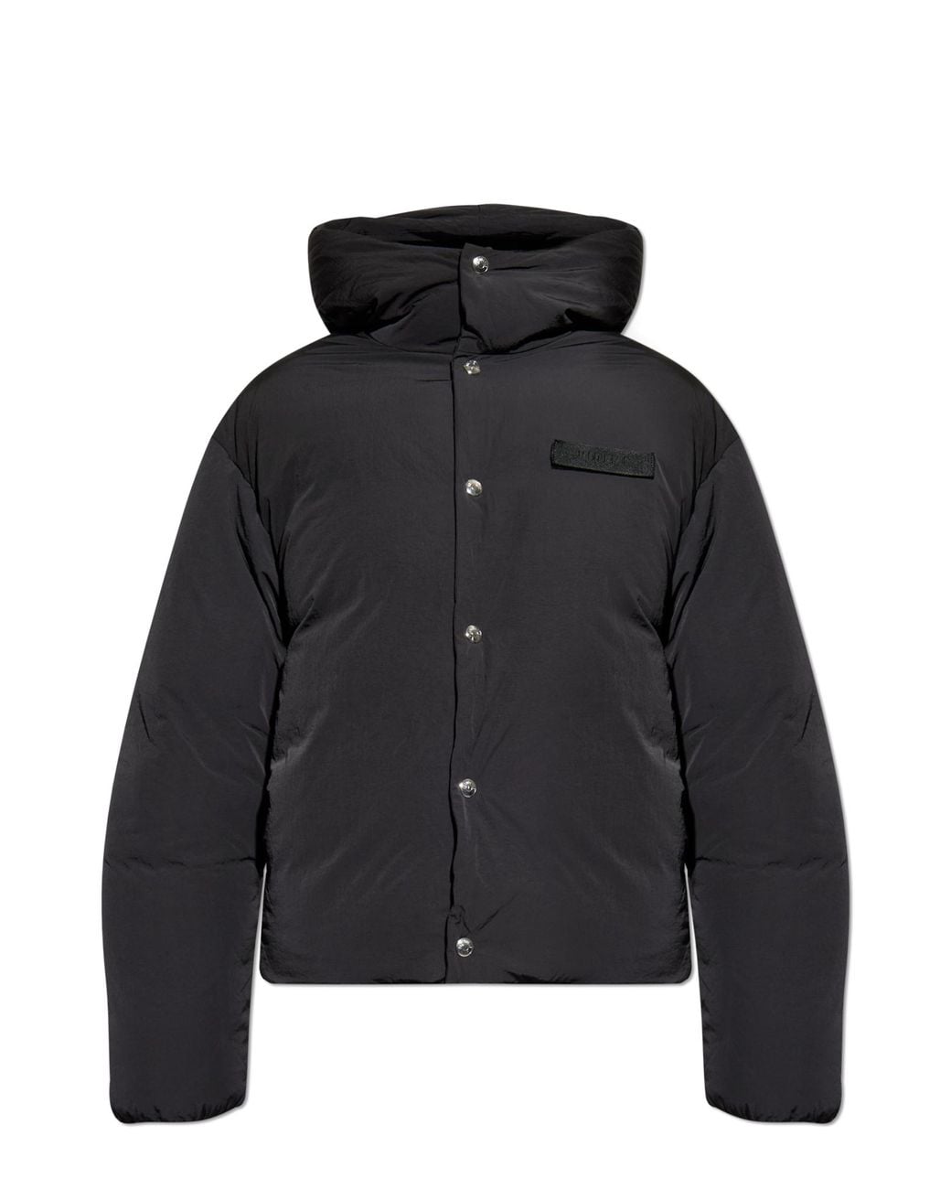 Jacquemus Black Insulated Jacket With Hood for men