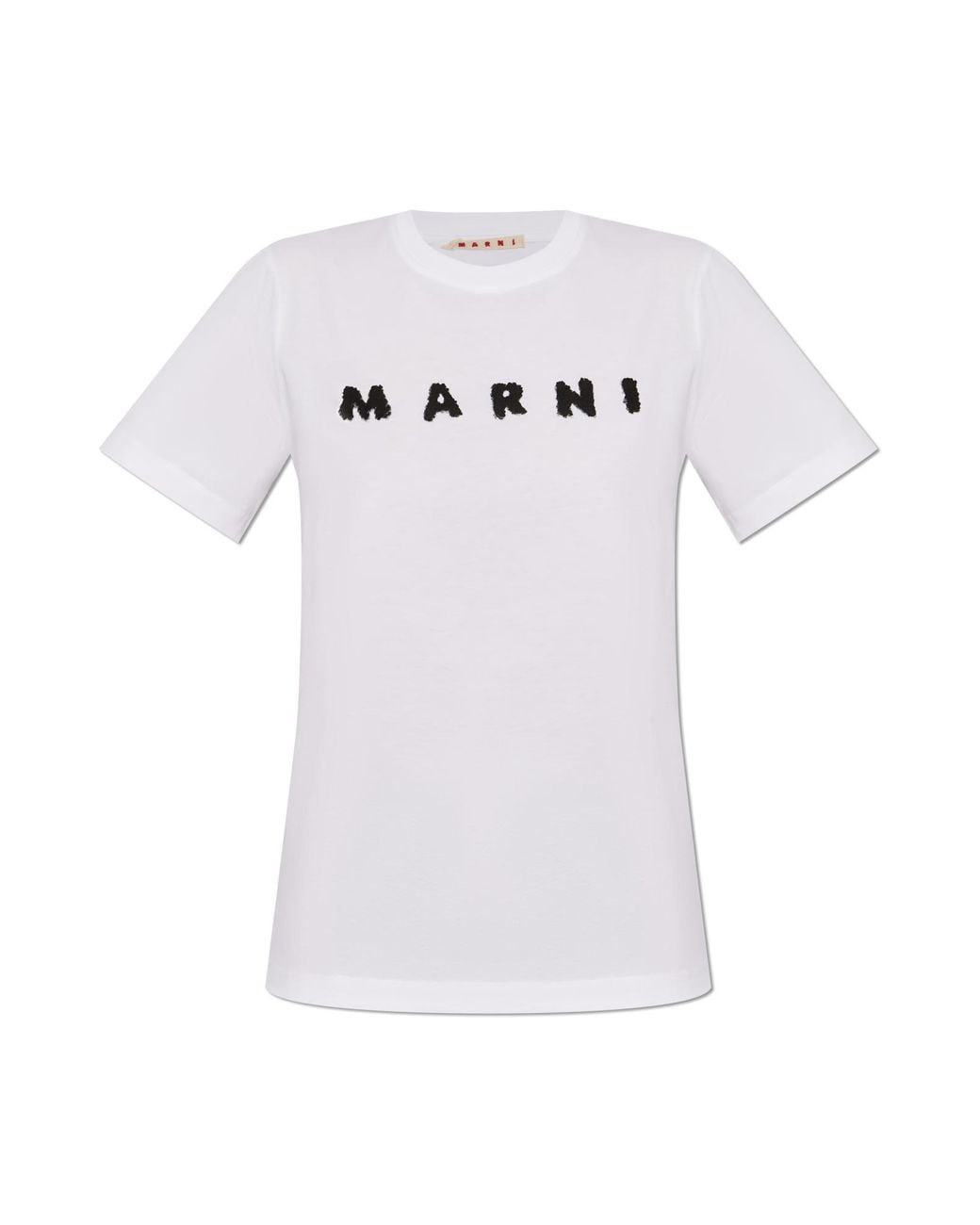 Marni White T-Shirt With Printed Logo