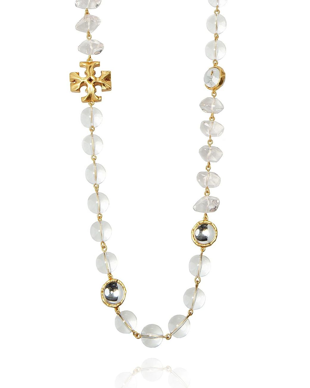 Tory Burch Embellished Miller Pendant Necklace | Harrods US