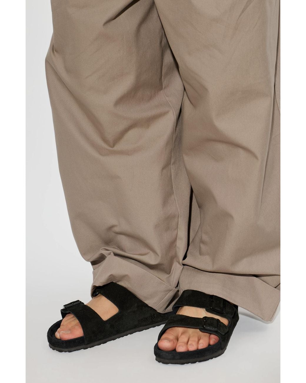 Birkenstock Black 'Arizona' Slides for men