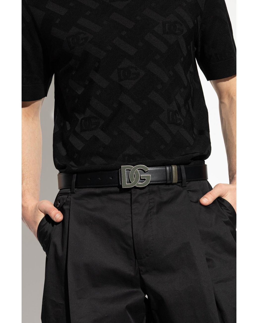 Dolce & Gabbana Black Double-Sided Belt for men