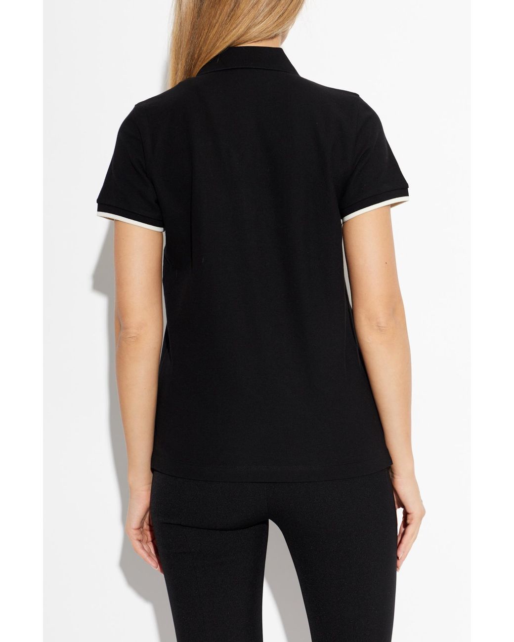 Moncler Black Polo With Logo