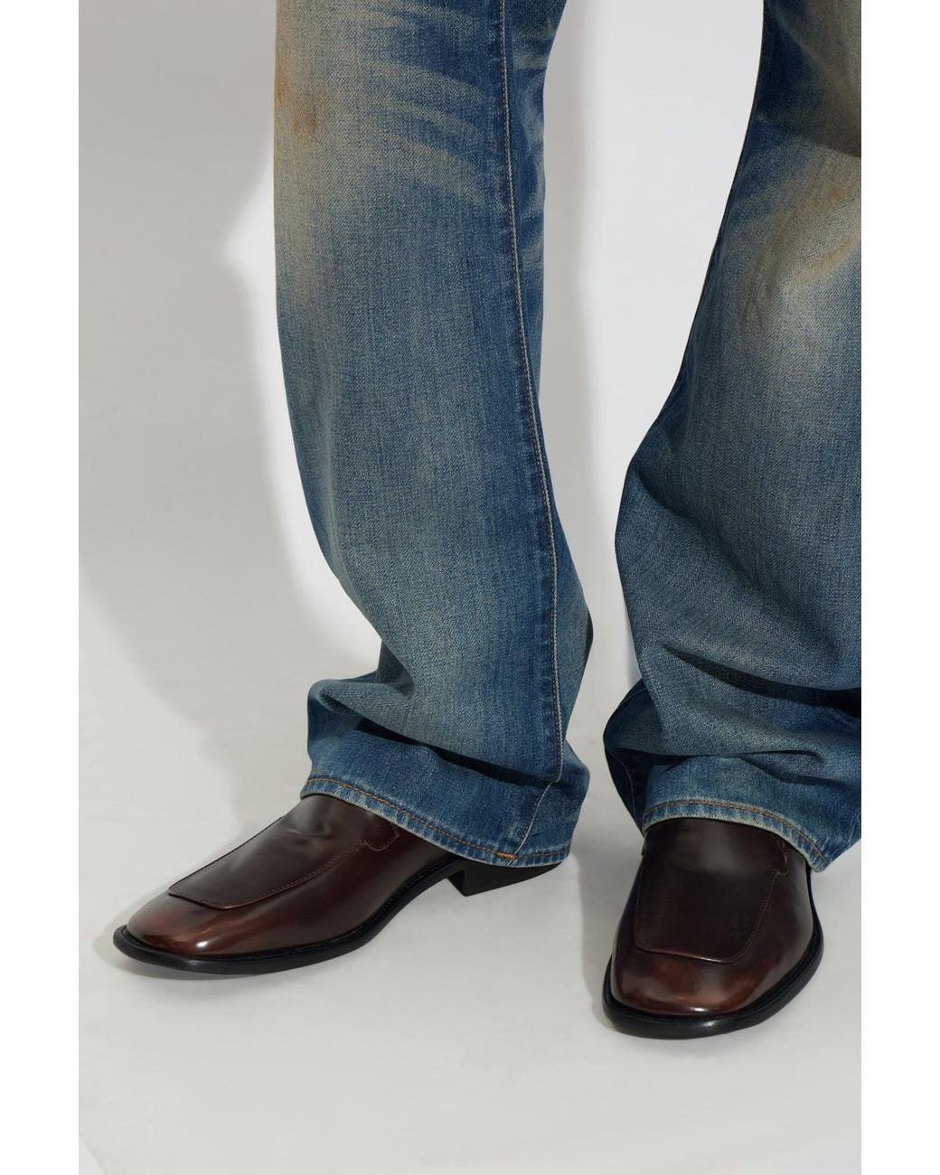 Acne Black Leather 'Loafers' for men