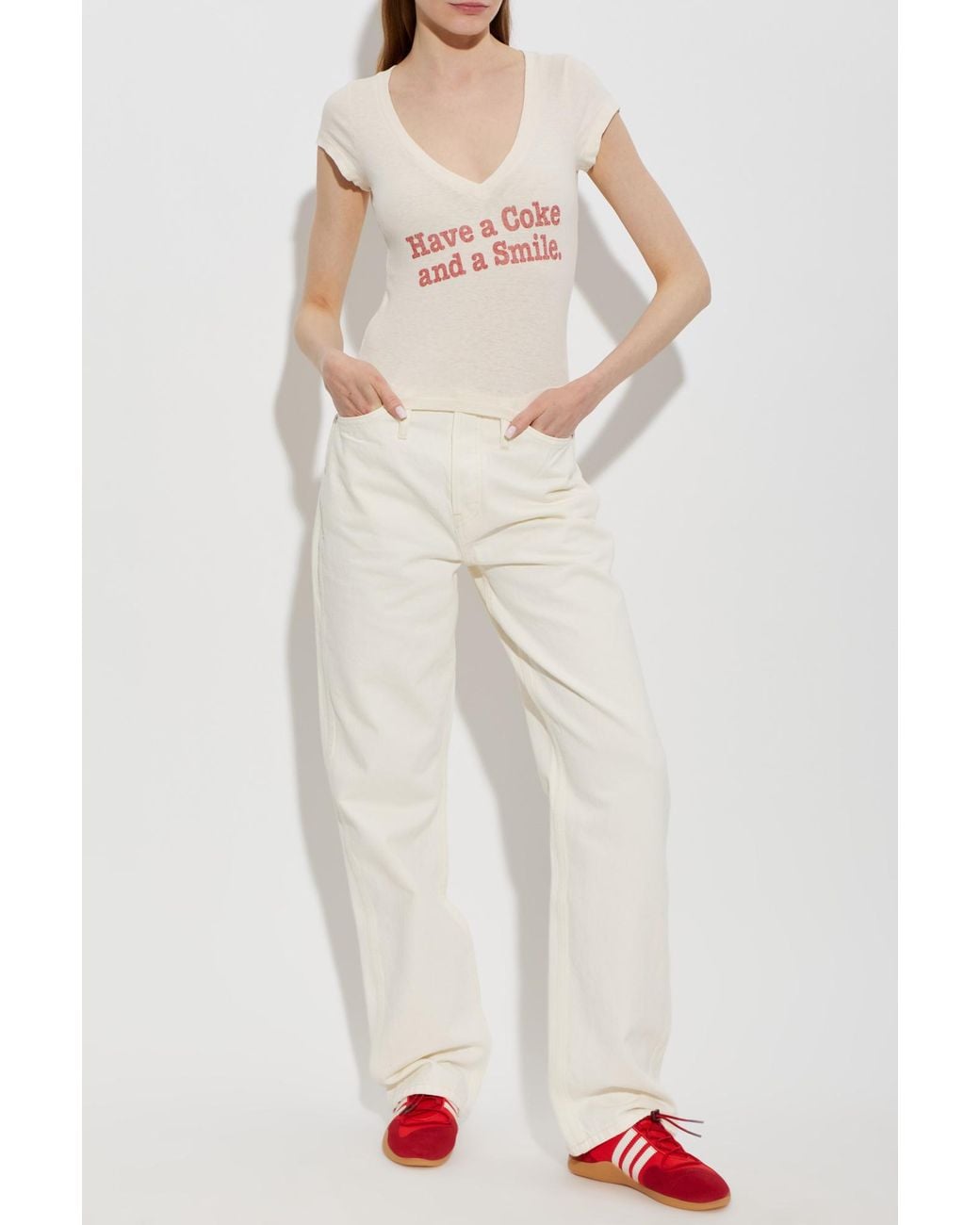 Re/done White 'Roxy Loose' Jeans