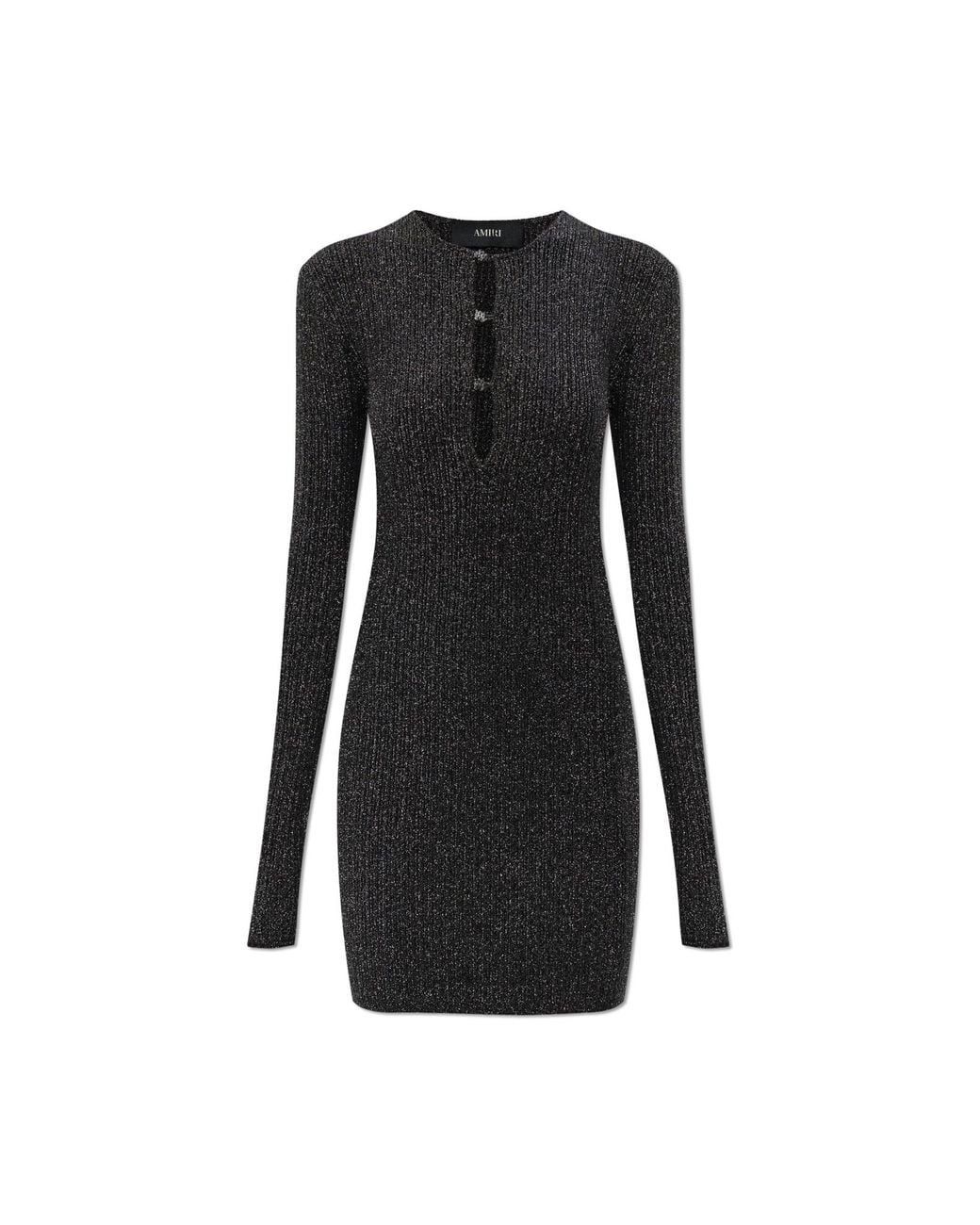 Amiri Black Dress With Lurex Thread
