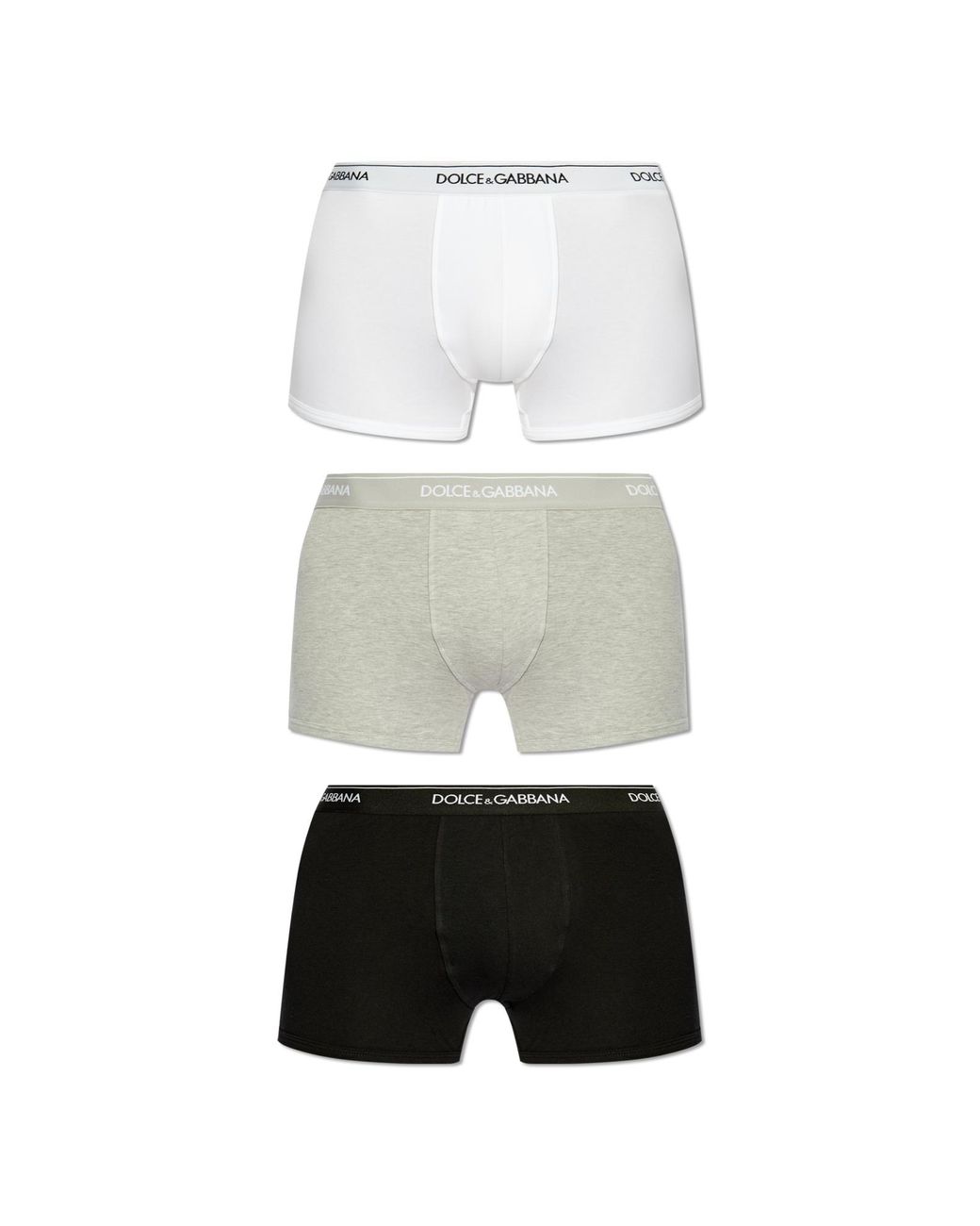 Dolce & Gabbana White Three-Pack Of Boxers for men