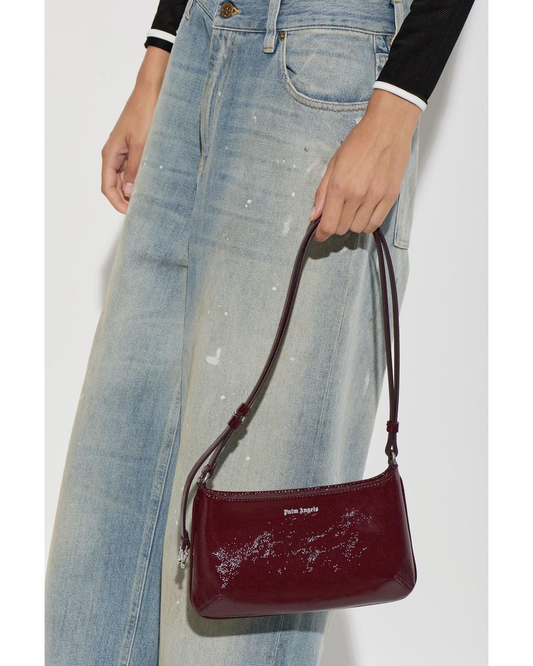 Palm Angels Red Leather Bag 'Giorgina'
