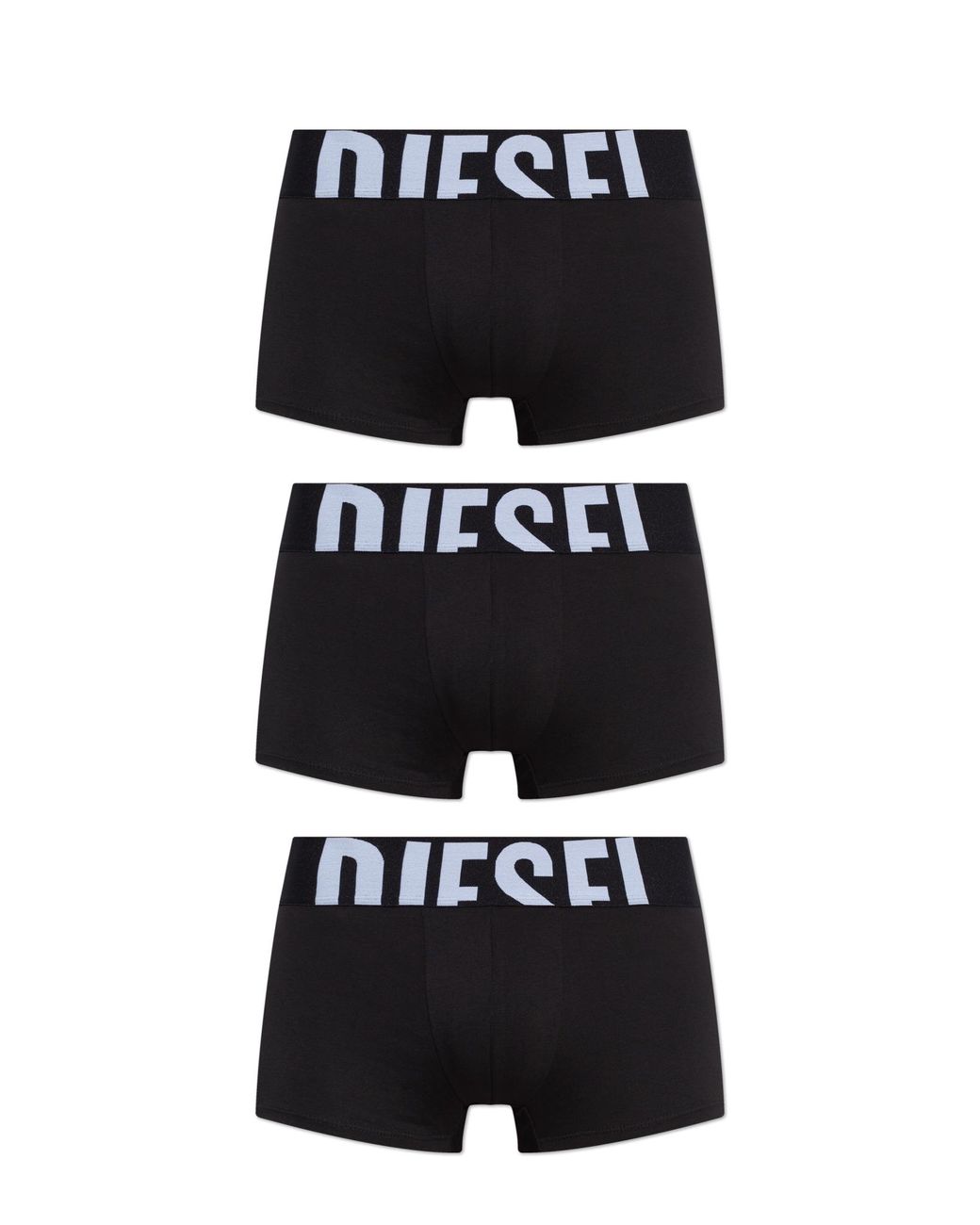 DIESEL Black Three-Pack Of Boxer Briefs With Logo for men