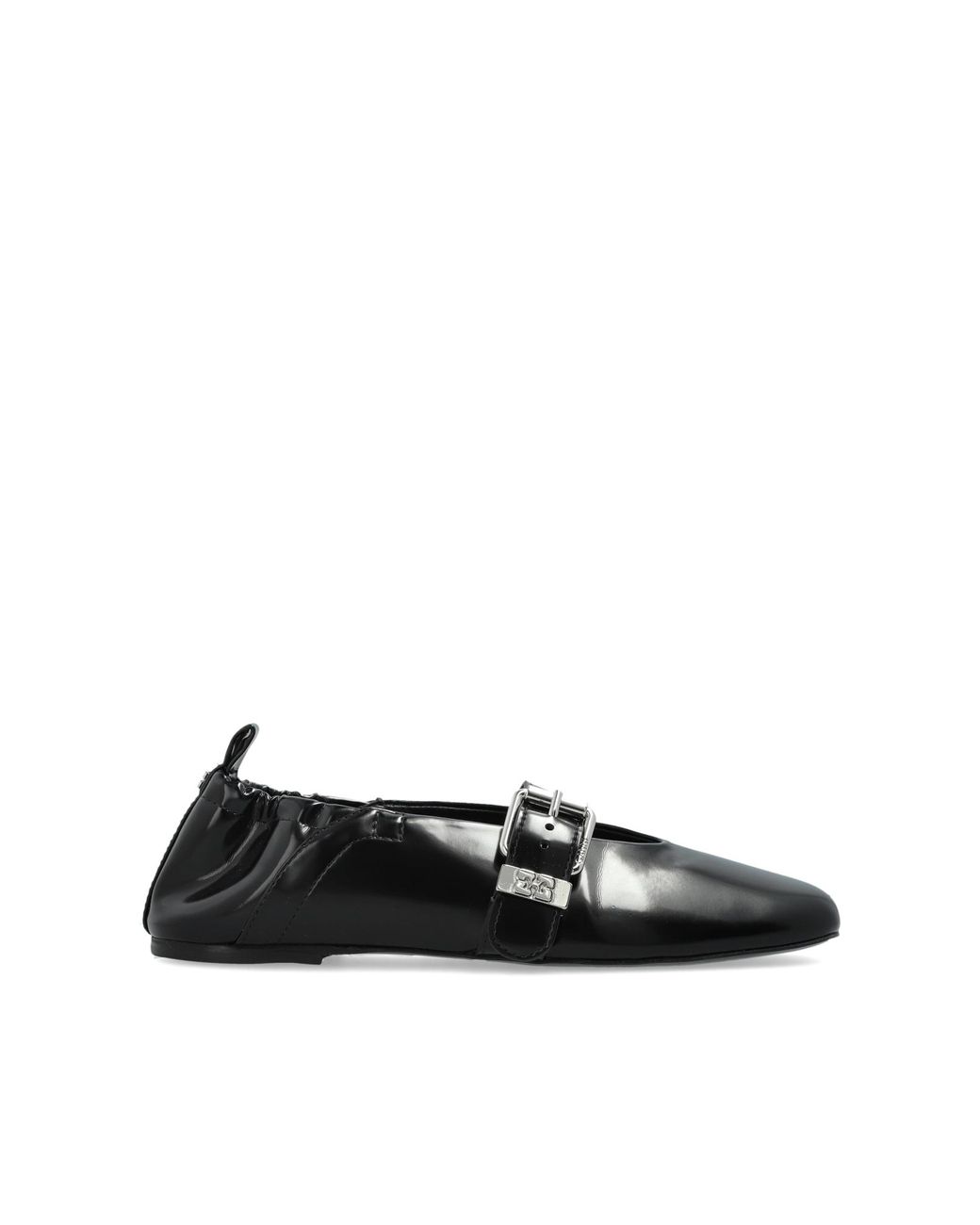 Ganni Black Ballet Flats Made Of Eco Leather