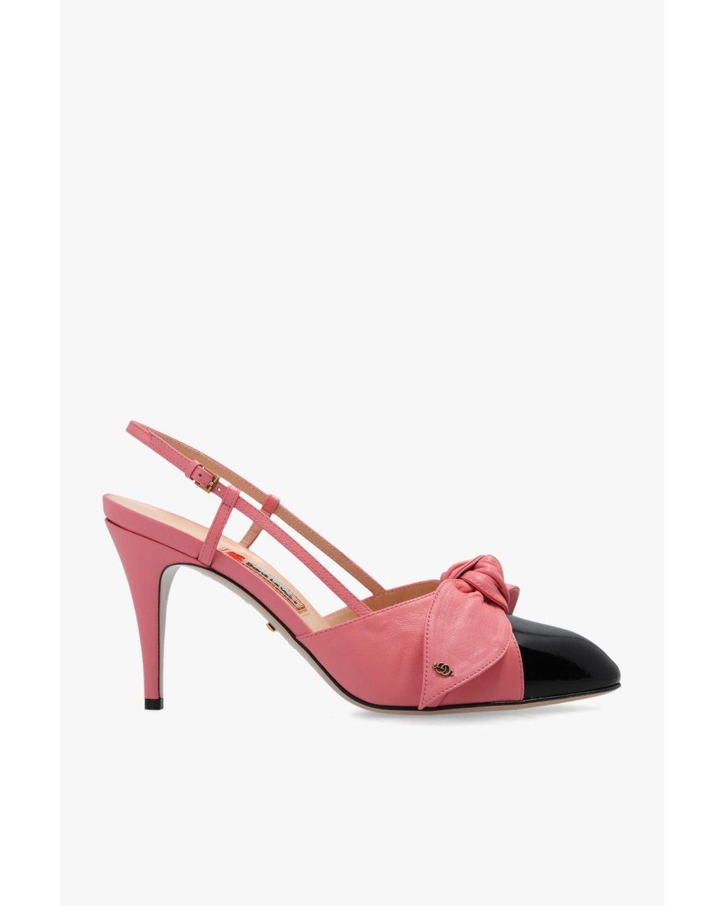 Gucci Pink Pumps With Bow | Lyst