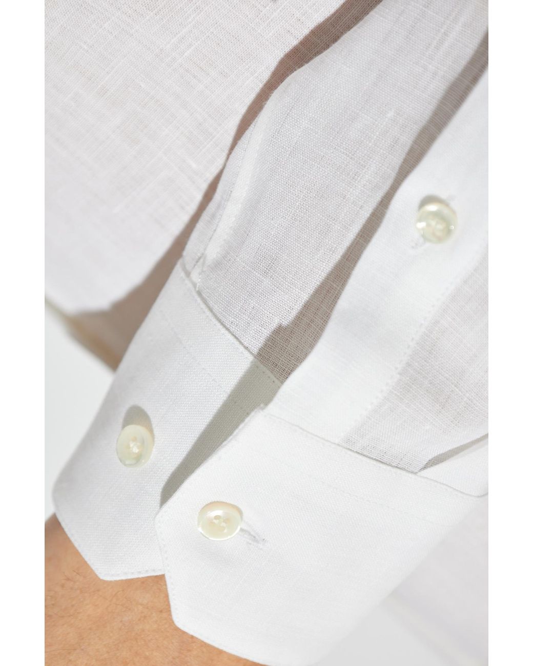 Giorgio Armani White Linen Shirt for men